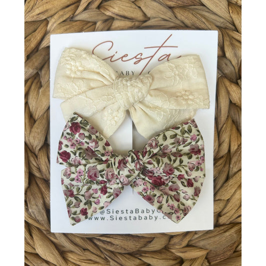 Bow Set- Rosa Floral