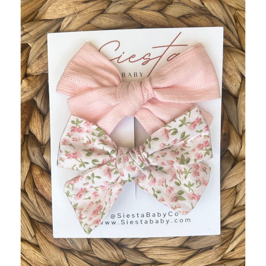 Bow Set- Pink Floral