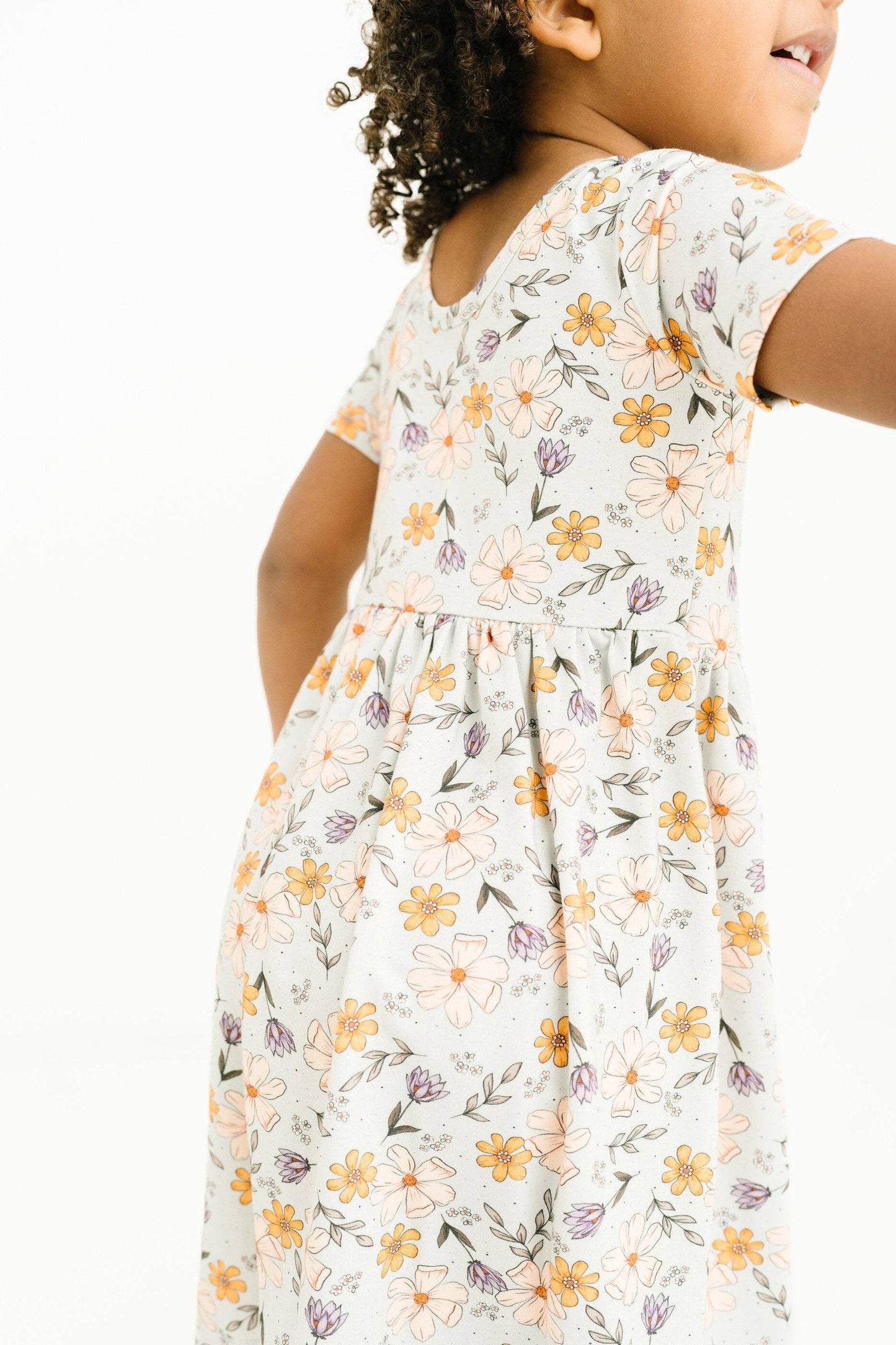 Floral Bamboo Short Sleeve Dress