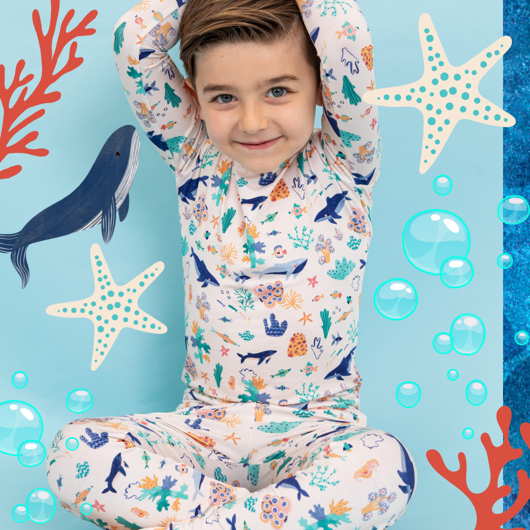 Kids Bamboo Pajamas - Seas The Day