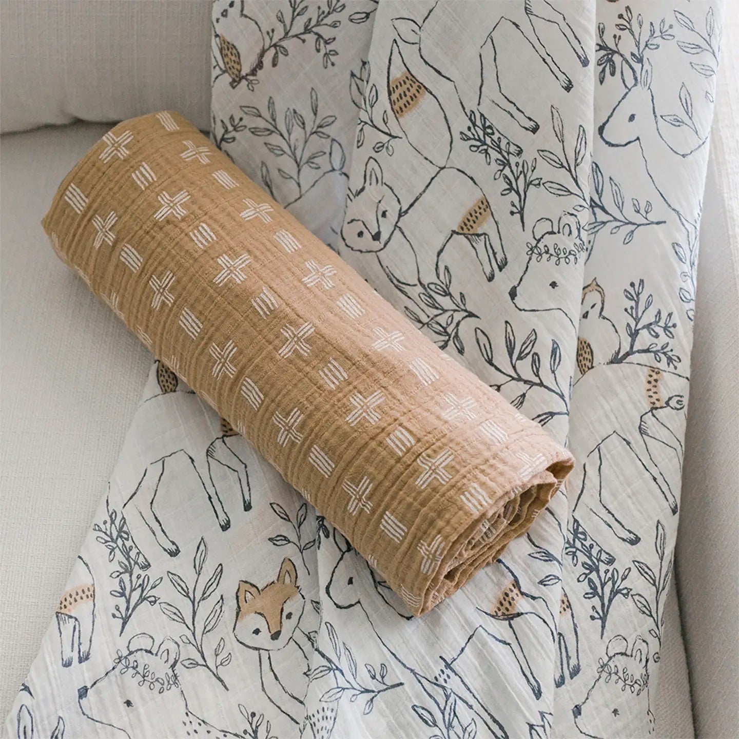 Woodland Swaddle Blankets Set