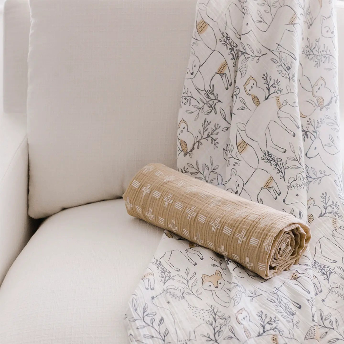 Woodland Swaddle Blankets Set