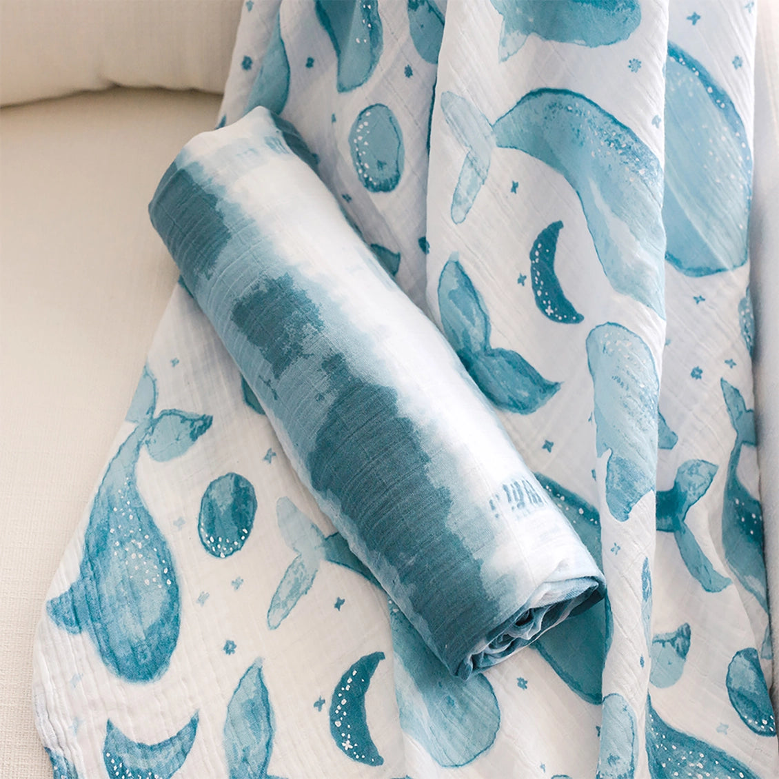 Whale Swaddle Blankets Set