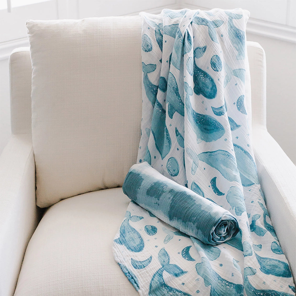 Whale Swaddle Blankets Set