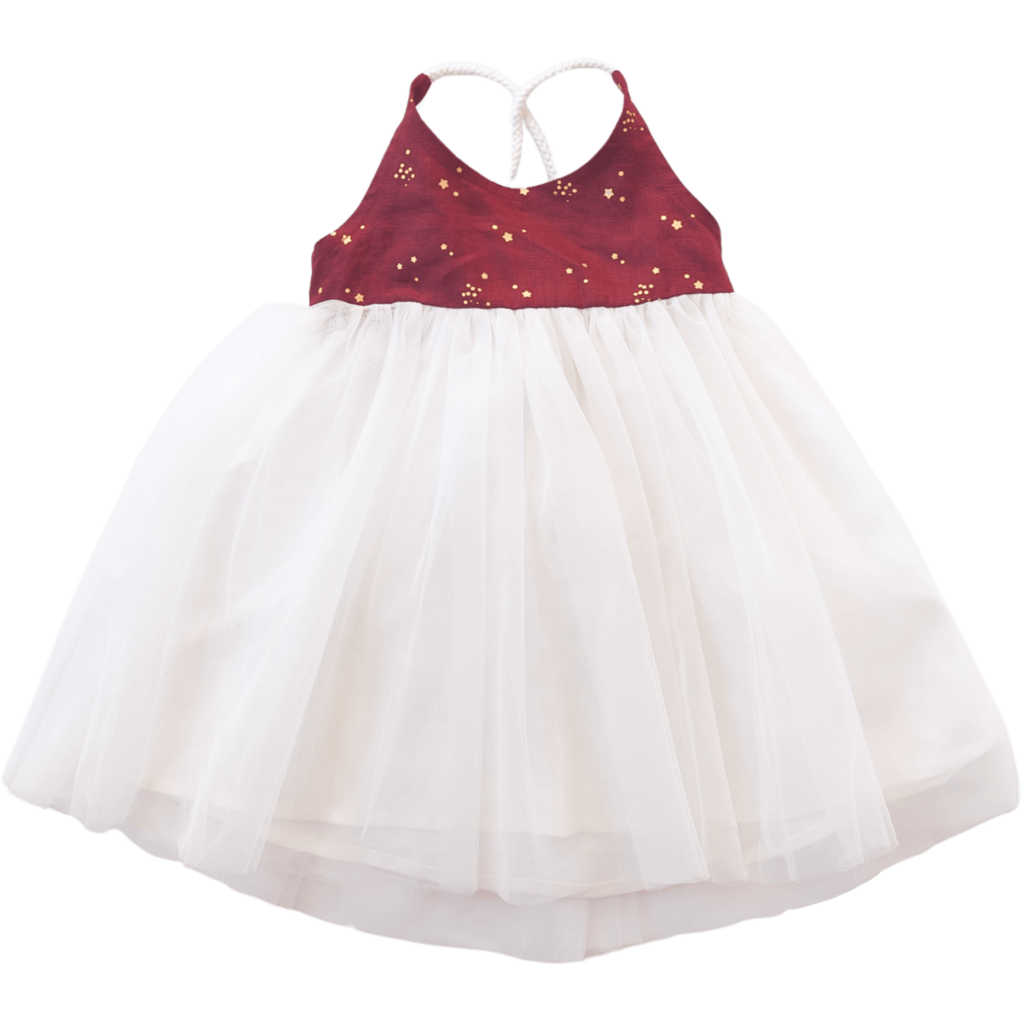 Linen Tutu Dress - Golden Stars - SiestaBabyCo