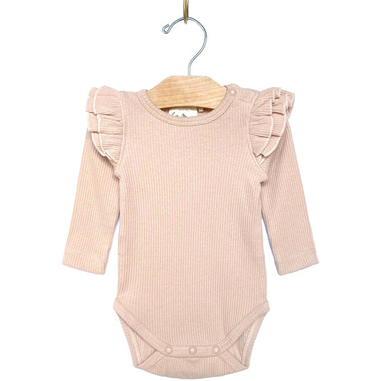 Organic Flutter Sleeve Bodysuit - SiestaBabyCo