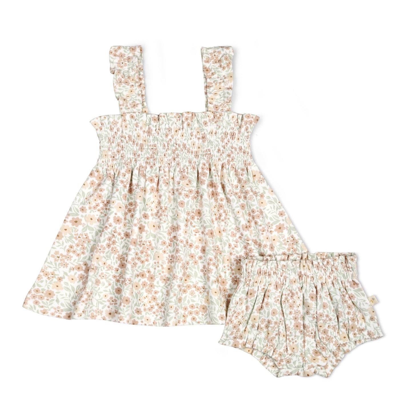 Summer Floral Organic Smocked Sundress